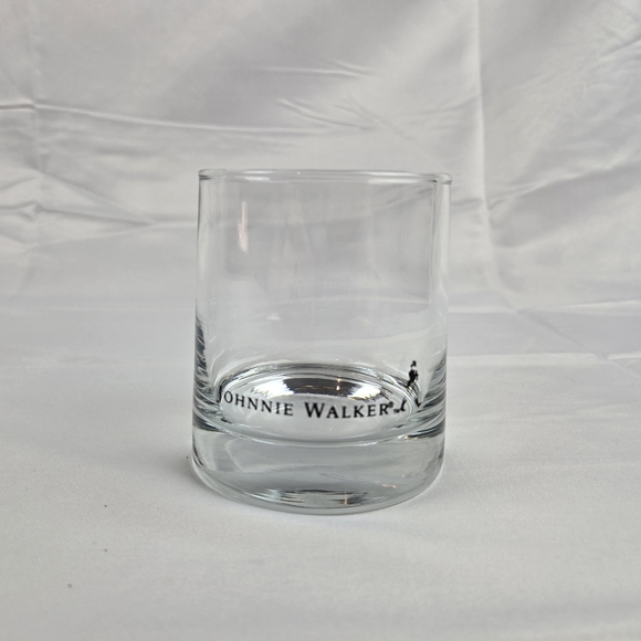 Johnnie Walker Whisky Glasses Black Letters Walking Rare Lot of 2 Vintage - Picture 4 of 8